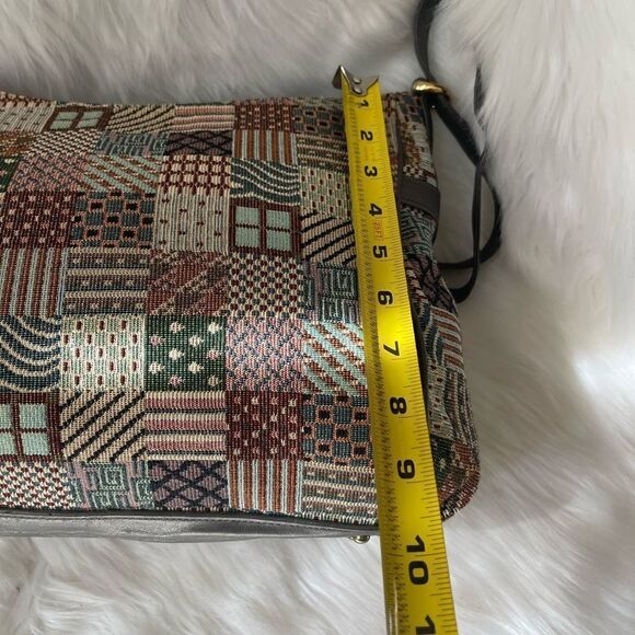 SAS multi color fabric tapestry with gray leather trim adjustable should… - Picture 6 of 14